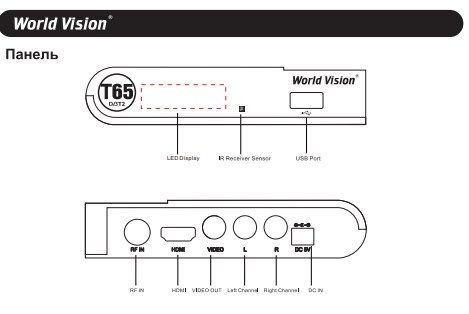 Обзор приставки World Vision T65: инструкция, прошивка
